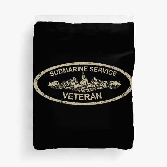 Vintage Us Navy Submarine Service Veteran T Duvet Covers