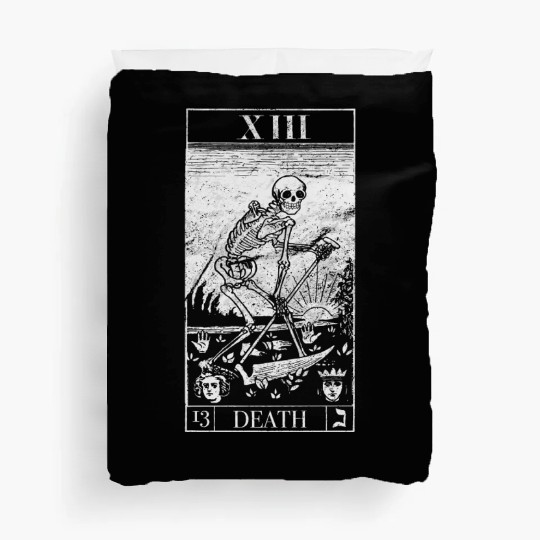 Blackcraft The Grim Reaper Vintage Death Tarot Car Duvet Covers