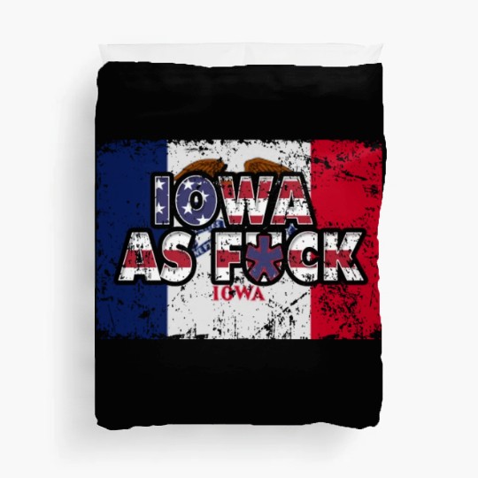 America US Flag State Flag Iowa Duvet Covers