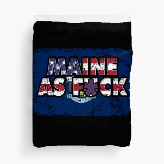 America US Flag State Flag Maine Duvet Covers