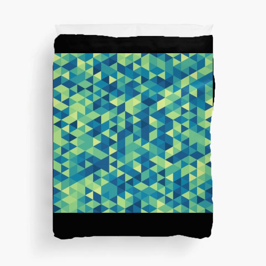 Geometric Hexagon Pattern Blue Yellow Green Duvet Covers