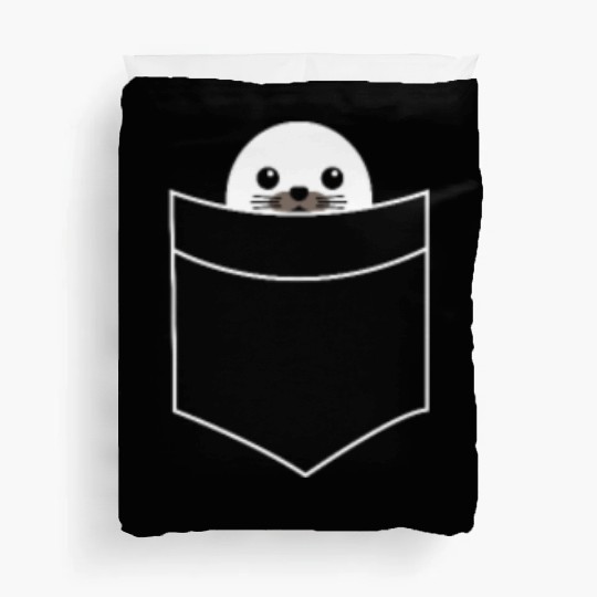 Seal In The Pocket harbor Seal Sea Lion Ocean Duvet Covers