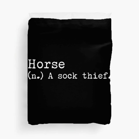 A Sock Thief Horse Duvet Covers