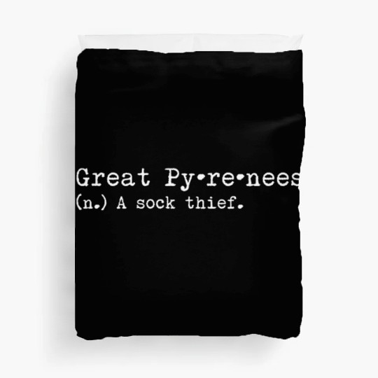 A Sock Thief Great Pyrenees Duvet Covers