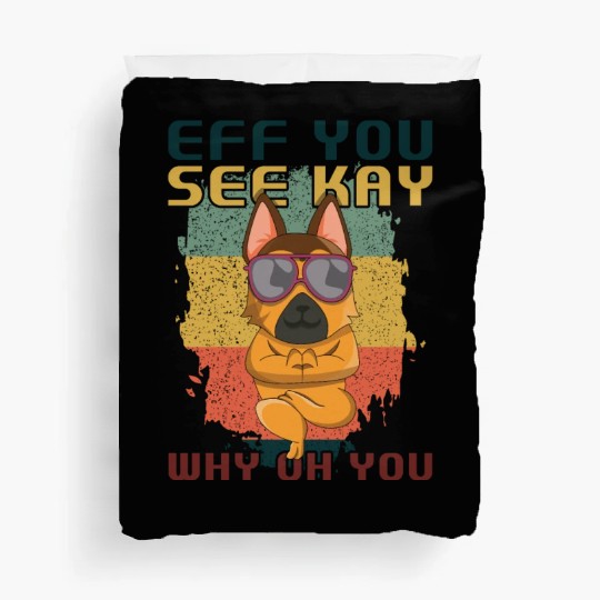 Pet Dog Owner Shepherd Belgian Malinois Relax Yoga Duvet Covers