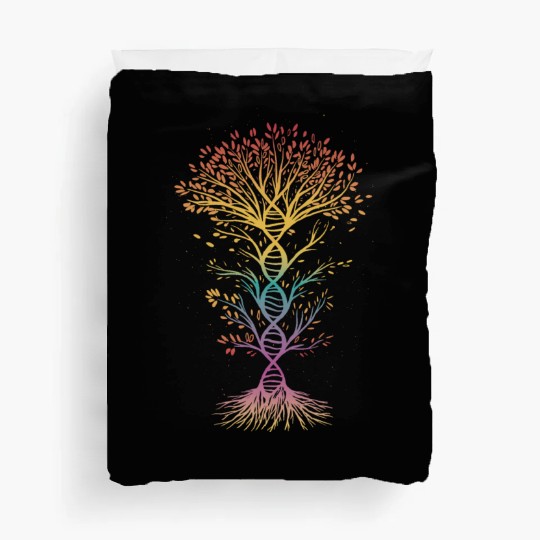 DNA Tree of Life Genetics Colorful Science Duvet Covers