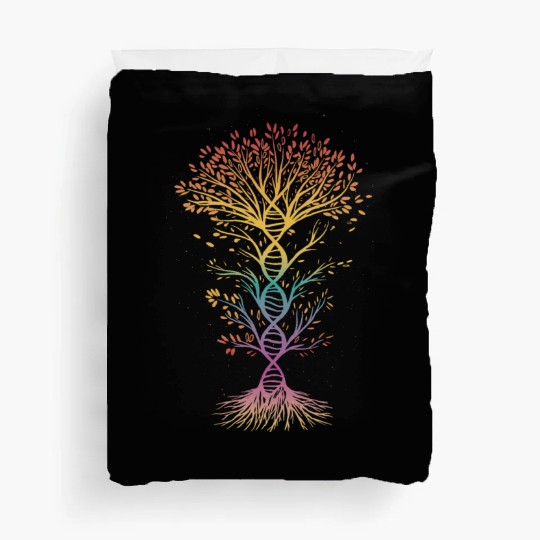 DNA Tree of Life Genetics Colorful Science Duvet Covers