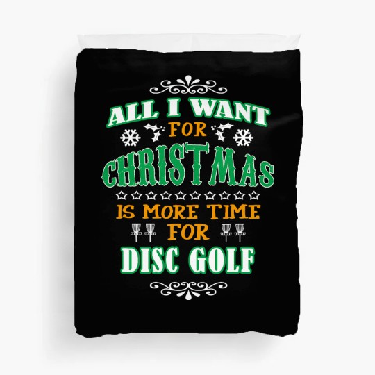 Christmas Disc Golf Gift Xmas Gift for Disc Golfer Duvet Covers