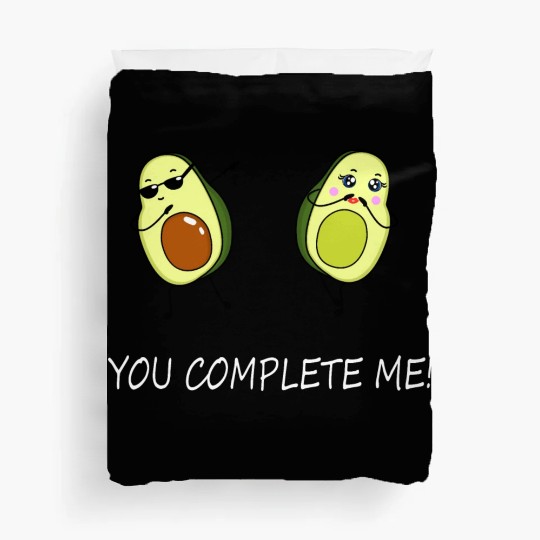 You complete me! Avocado love! Duvet Covers