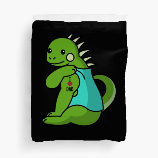 I Love Dad Iguana Reptile Duvet Covers