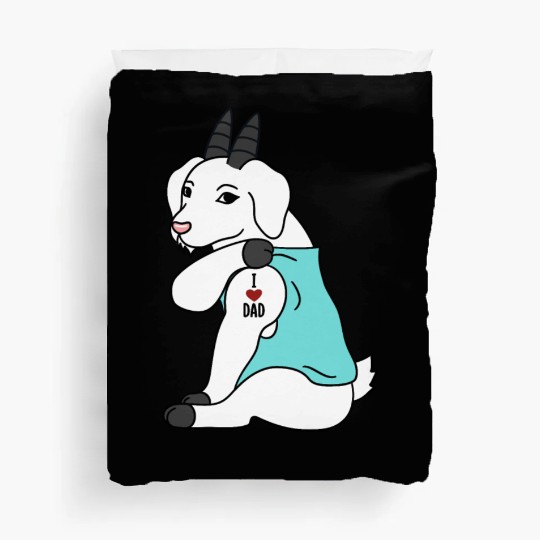 I Love Dad Goat Duvet Covers
