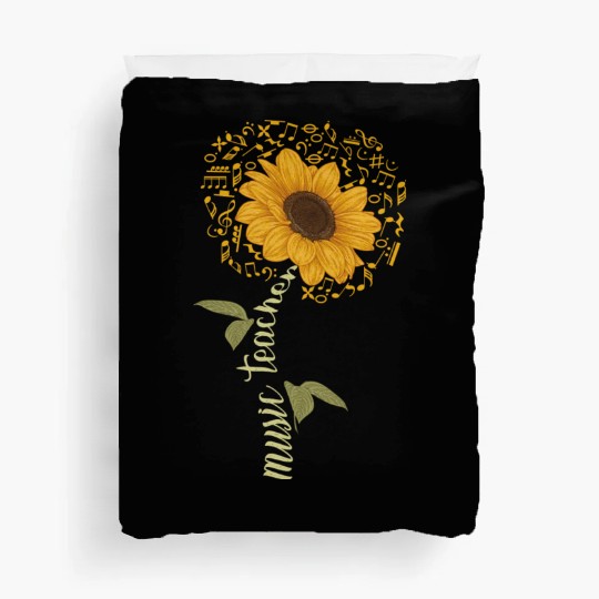 Sunflower Music Teacher Musician Gardening Duvet Covers