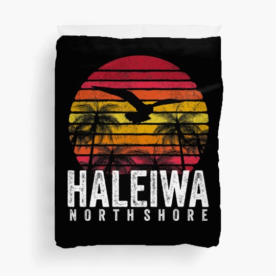 Haleiwa Hawaii HI North Shore Sunset Surf Surfing Duvet Covers