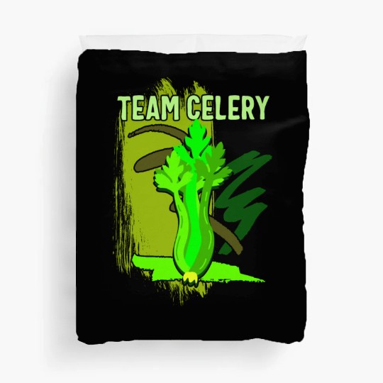 Celery Vegetable Duvet Covers, Team Celery Duvet Covers,