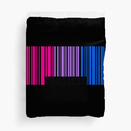 Priceless Bisexual Pride Barcode Subtle Bi Flag Duvet Covers
