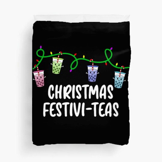 Boba Tea Relax Christmas Cute Kawaii Bubble Milk Duvet Covers