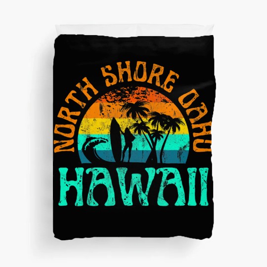 North Shore Oahu Hawaii Surf Beach Surfer Waves Duvet Covers