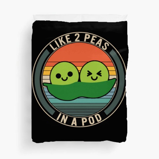 Peas Vegetable Duvet Covers, Like 2 Peas In Pod,