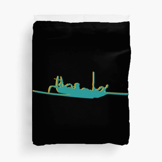Captain, canoe, jukung Duvet Covers