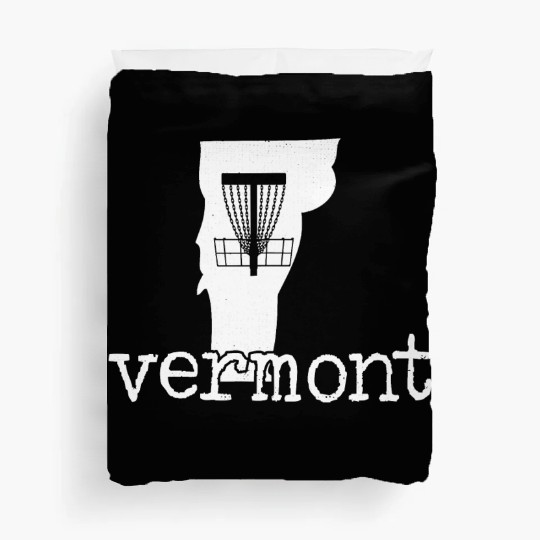 State of Vermont Disc Golf Golfer Golfing Basket Duvet Covers