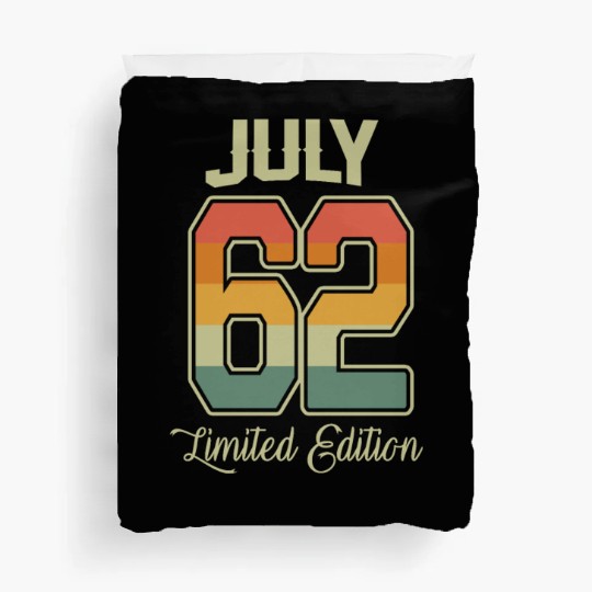 Vintage 60th Birthday July 1962 Sports Gift Duvet Covers