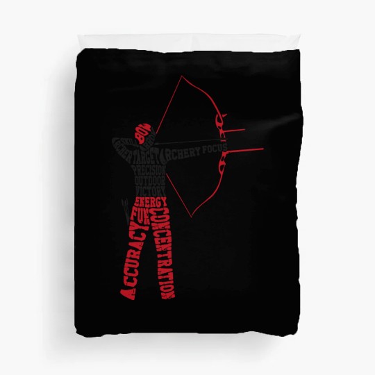 Archery Bow Archer Word Cloud Duvet Covers