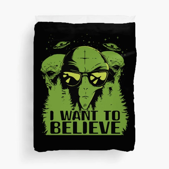 Alien Galaxy Ufo Extraterrestrial Spaceship space Duvet Covers