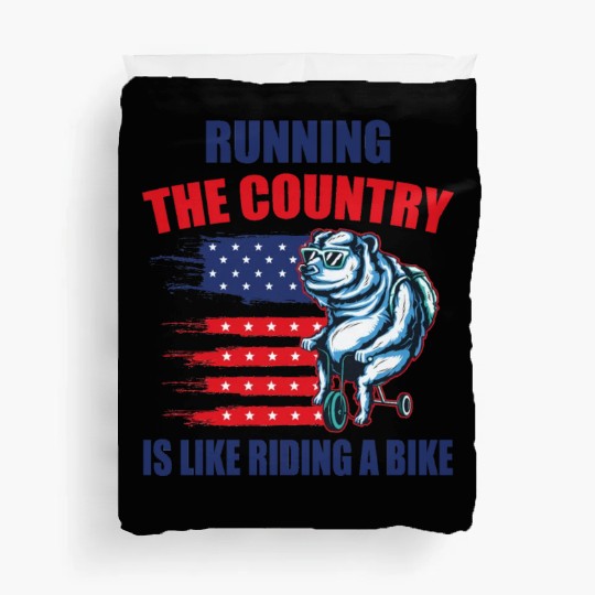 Joe Biden Running The Country's Like Riding A Bike Duvet Covers