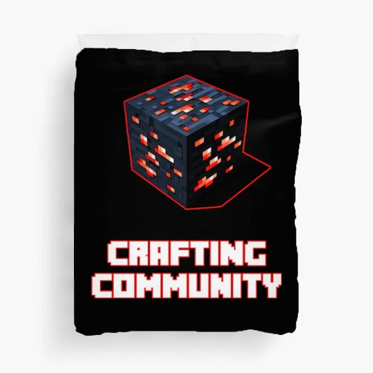 Crafting Community white & red Duvet Covers