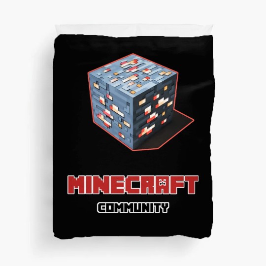 Cube red ore dark - Community Duvet Covers