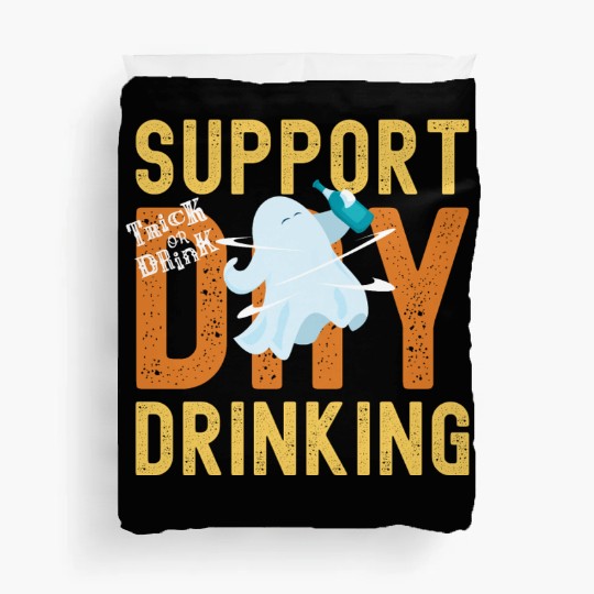Support Day Drinking Halloween Duvet Covers