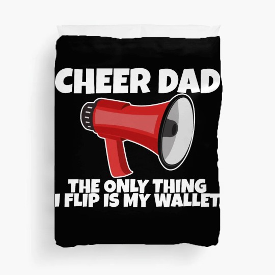 Cheer Dad, The Only Thing I Flip Is My Wallet 5 Duvet Covers