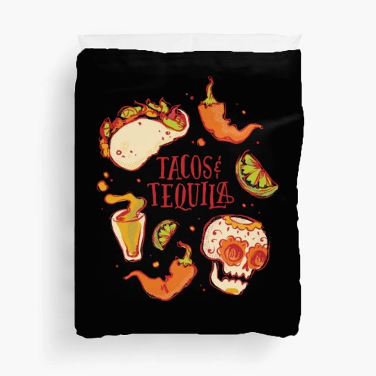 Tacos and Tequila Mexican Fiesta Tacos and Tequila Duvet Covers