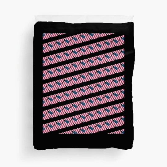 Pattern flag Independence Since 1776 Fourth July Duvet Covers