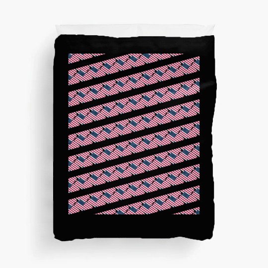 Pattern flag Independence Since 1776 Fourth July Duvet Covers