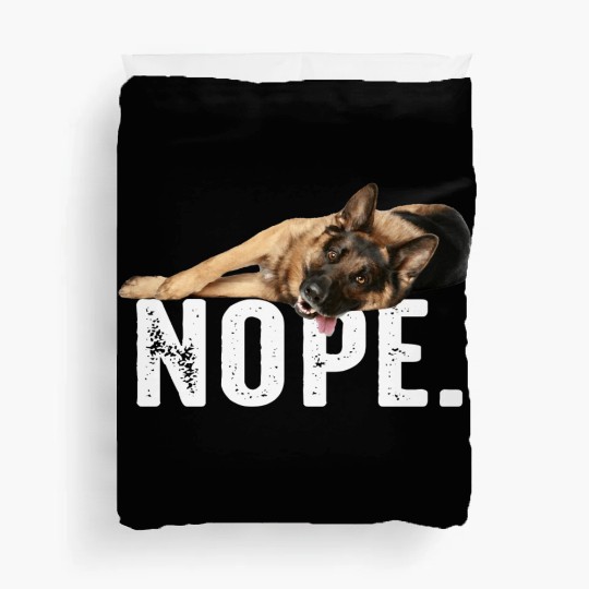 Nope Lazy German Shepherd Dog Lover Gift Duvet Covers