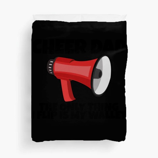 Cheer Dad, The Only Thing I Flip Is My Wallet 5 Duvet Covers