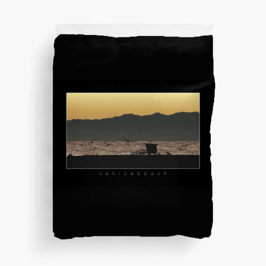 Venice Beach California Sunset Duvet Covers