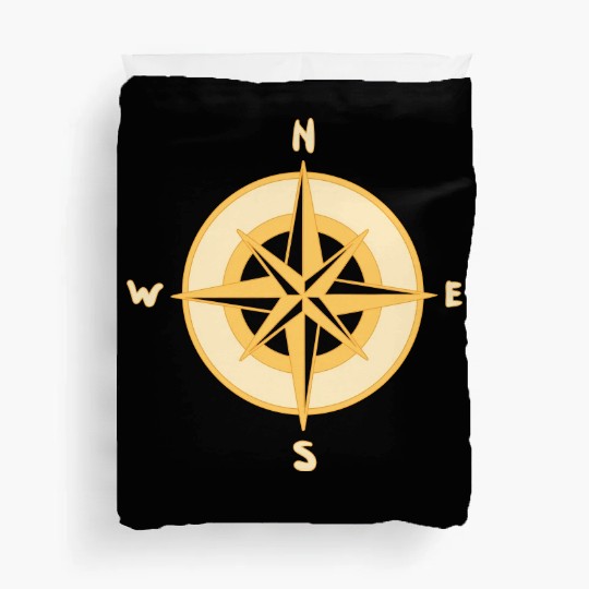 Nautical Compass star / rose, cardinal directions Duvet Covers