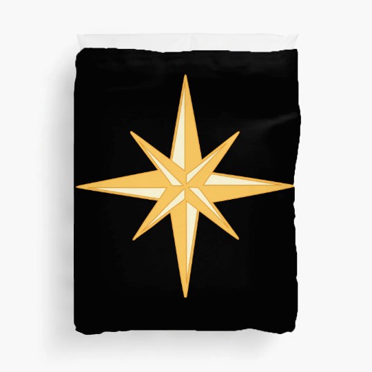 Nautical star. Compass rose, cardinal directions Duvet Covers
