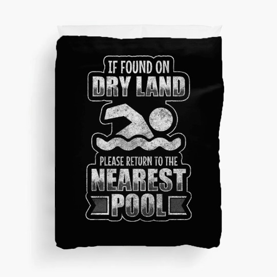 Swimmer Ocean Swimming Pool Duvet Covers