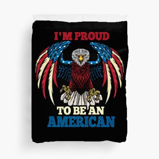 America Proud To Be American Flag 4th Of July Duvet Covers