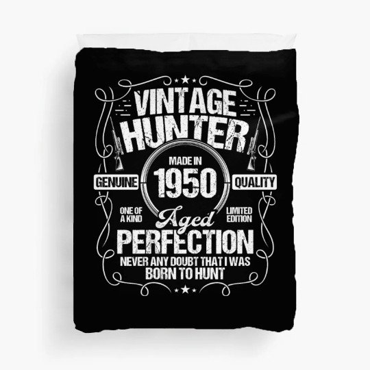 1950 Hunting for Boar Hunter Dog 1950 Year Born Duvet Covers
