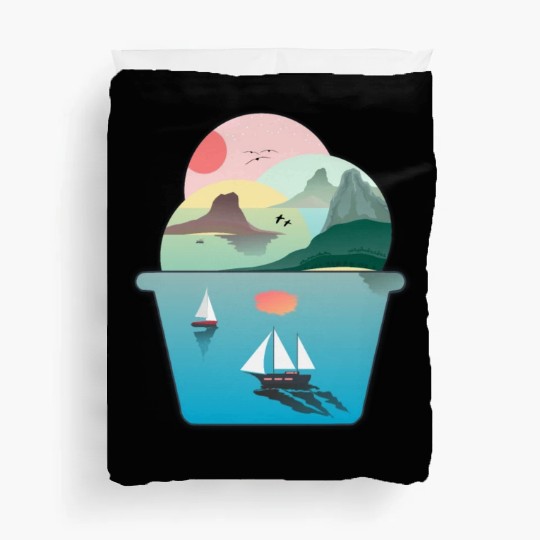 Summer Ice Cream Ocean Wanderlust Sailing Sunset Duvet Covers