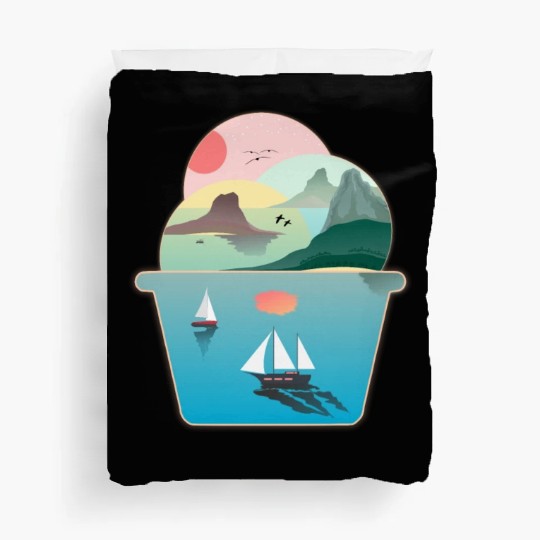 Ice Cream Summer Ocean Wanderlust Sailing Sunset Duvet Covers