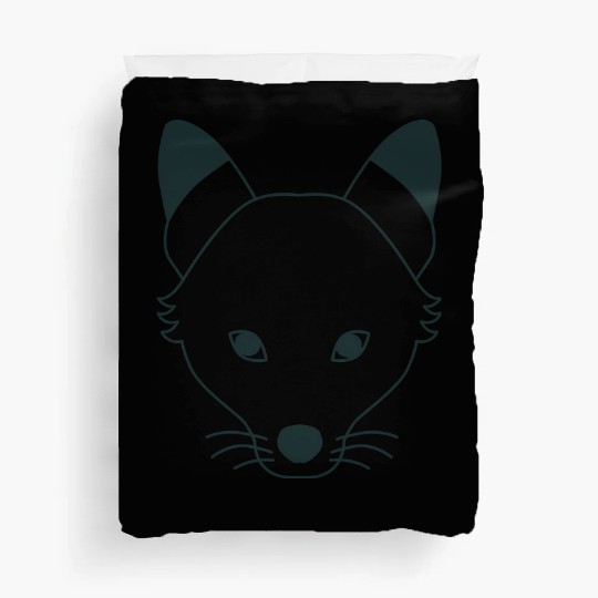 long wolf face Duvet Covers