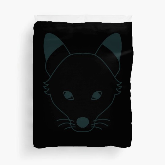 long wolf face Duvet Covers