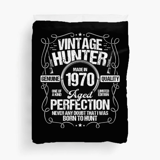1970 Hunting for Boar Hunter Dog 1970 Year Born Duvet Covers