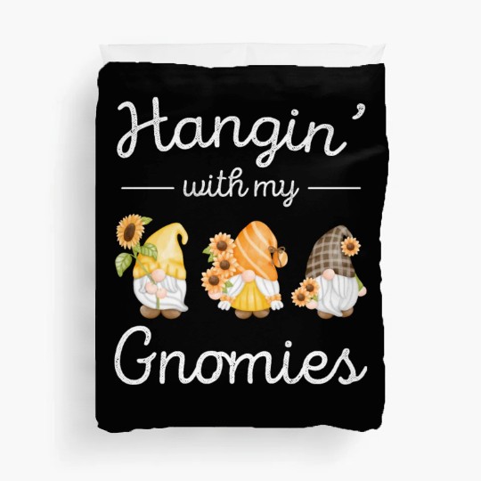 Sunflower Gnome Women Summer Floral Hippie Gnomes Duvet Covers