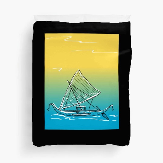 sailing canoe Duvet Covers